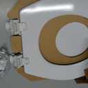 BEMIS 500EC 390 Toilet Seat with Easy Clean & Change Hinges, 1 Pack Round, Cotton White