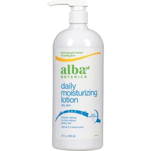 Alba Botanica Hydrating Moisturizing Lotion for Dry Skin with Vitamin E and Shea Butter, 32 Oz