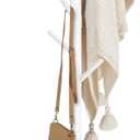 Haddockway Wooden Coat Rack Stand with 8 Hooks New Zealand Pine 3 Adjustable Coat Standing Tree Easy Assembly for Coats, Hats, Scarves and Handbags for Entryway, Hallway, Bedroom, Office, white