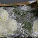 12 Sets Mason Jar Flowers Centerpiece Table Decorations,White