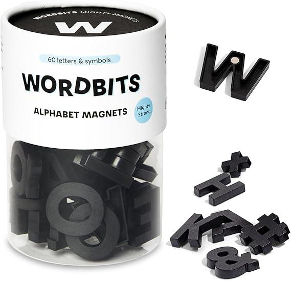 60pcs Magnetic Numbers - Strong Neodymium Magnetic Numbers for Fridge - Award Winning Typeface, Eco-Friendly, Matt Finish for Homes & Offices (Sky) Black