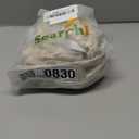 SearchI Stretch Dining Chair Seat Covers Set of 4, Stretch Washable Chair Covers for Dining Chairs, Kitchen Chair Covers Protector (Rear-Covered, Beige White Stripe)