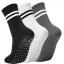 Lacholin Yoga Pilates Socks with Grips for Women, Non Slip Grips Cotton Socks for Barre, Ballet, Dance, Workouts 6-9