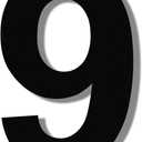 Cobata Modern House Numbers-10 Inch High Stainless Steel Home Address Numbers/Floating Appearance/Easy to Install/Black/Number 9