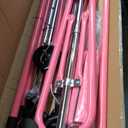 Tepemccu Expandable Gymnastics Bars, Adjustable Height Gymnastic Horizontal Bars, Children Folding Training Bar for Kids, Pink 