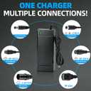 SGS Certified 54.6V 2A Fast Electric Bike Charger with 7 Plugs for 48V Lithium Battery, Compatible with Ebike Lectric XP 2.0/3.0, Ecotric City/Beach, Evercross H5/H7