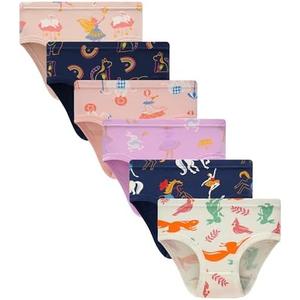 Sladatona Little Girls Soft Underwear Toddler Kids Breathable Comfort Panties 6T
