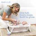 Jool Baby Foldable Baby Bathtub – Portable for Travel – Thermometer (Oat)