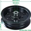2 Pack 532196106 Idler Pulley with 532196104 Idler Pulley Replaces 532197379 532197380 for Husqvarna Z254 Z254f RZ5424 RZ5426 YTH24V48 YTH24V54 MZ54 LGT2654 LGT2554 Tractors