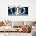 Tijuboni Abstract Waterfall Large Wall Art for Living Room Mountain Lake Oversized Canvas Wall Decor Pictures Nature Landscape Print Painting Modern Home Artwork Office Bedroom Dining Room 60"x30"