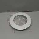 NICOR Lighting 6 inch White Recessed Shower Trim with Glass Fresnel Lens (17502) (Metal)