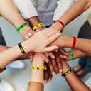 Black History Month Rubber Bracelets Party Favors Pan African American Party Silicone Band Bracelet Party Supplies Rubber Bracelets Bulk Goodie Bag Gifts for Black History Month Party 24 Counts