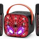 Cool Mini Karaoke Machine Toys: Kids Toys Easter Birthday Gifts Age 312+ LED Portable Bluetooth Speaker with 2 Wireless Microphone Basket Stuffers Gift Toy for 4 5 6 7 8 9 Years Old Girls Boys