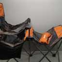 apollo walker Camping Chairs for Adults - 6 Legged Beach Chair with Foot Rest, Breathable Mesh, Adjustable 90 - 135 Reclining Lounge Chair Outdoor, Folding Chairs for Outside with Detachable Pillow (Regular, Orange)