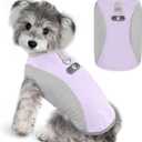 Dog Cooling Vest with D-Ring Dog Tshirt Sun Protection Small Puppy Clothes for Girls Boys Stretchy Shirts for Dogs Lightweight Breathable Shirt French Bulldog Frenchie Dachshund Clothes, Size Small (1Pack Purple)