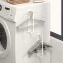 2 Pack Magnetic Hanger Organizer, Space-Saving Hanger Storage Rack for Washing Machine, and Laundry Room  Fits Adult and Child Clothes Hangers (2, White)