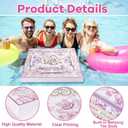 3 x MinFyberd 19x19 Inches Mahjong Floating Game Table for Pool Adults Pool Games Tray for Mahjong Card Games Dominoes Poker Floater Tables for Indoor Outdoor Swimming Pool Hot Tub Lake(Pink)