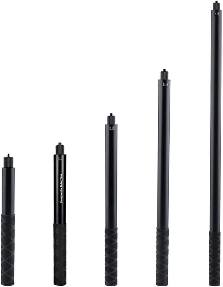 47.2" Invisible Selfie Stick for Insta360 X5/X4/GO3 DJI OSMO - Aviation Aluminum 120cm Extension Pole with Auto-Remove 360 Technology