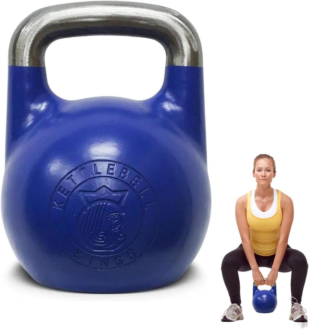 Kettlebell Kings Competition Kettlebells Weight (35mm handle)  | Hand weights Workout Gym Equipment & Strength training sets for Women & Men for Home Gym | Suitable for High Repetition Workouts (26 LB (12 KG))