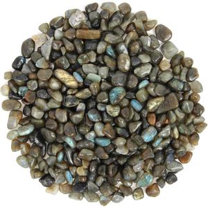 1.1lb Natural Crushed Labradorite Crystal Tumbled Chips-Moonstone Healing Crystals Chips Bulk, Crushed Crystal Gemstones for Crafts, Beautiful Package for Gift(Labradorite)