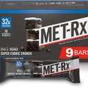 MET-Rx Big 100 Protein Bar, Meal Replacement Bar, 32G Protein, Super Cookie Crunch, 9 Bars (Pack of 1)