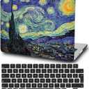 Case Compatible with MacBook Pro 15 inch 2019 2018 2017 2016 Release A1990 A1707 with Touch Bar, Protective Plastic Hard Shell Case & Keyboard Cover for MacBook Pro 15.4",Starry Night