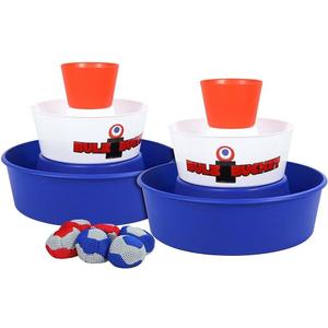 BULZiBUCKET Game by Water Sports - Beach, Tailgate, Camping, Yard, and Pool Games- Indoor/Outdoor Kids Toys - Pool Accessories Perfect for Family Game Night (Red/White/Blue), Medium