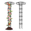 Garden Obelisk Trellis for Climbing Plants, Decorative Vertical Metal Umbrella Trellis Tower Frame Outdoor Flower Support Cage Climbing Stand Rack for Vines Rose 43×17×9 cm