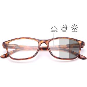 YIMI Photochromic Nearsighted Distance Glasses Spring Hinge Anit UV For Men Women Negative Power Retro Myopia Glasses (Tortoiseshell)