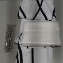 ORTIGIA 3 in 1 Shower Curtain and Clear PEVA Liner Set with 12 Rust Proof Double Sided Metal Shower Curtain Hooks, Striped Shower Curtain Waterproof for Bathroom 72 Wx72 H (Charcoal)