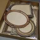 Xuhal 10 Pcs Gold Vintage Picture Frames for Wall, Flat Printed Patterns, Ornate Vintage Farmhouse Photo Frame Multi Sizes, Antique French Country Wall Art for Gallery Bedroom Living Room Home Decor