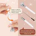 EVNEED 50pcs Big Diamond Pens,Bridal Shower Pen with Black Ink Cute Ballpoint Pen Beautiful Wedding Pens for Office School,White