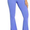 Sunzel Flare Leggings, Crossover Yoga Pants with Tummy Control, High-Waisted and Wide Leg (XX-Large, Periwinkle)