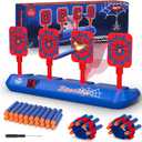 Lehoo Castle Nerf Target, Electronic Shooting Targets for Nerf Guns, Auto-Reset Scoring Shooting Games with 20 Bullets, Kids Toys for 3 4 5 6 Year Old Boys