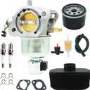 15004-0985 Carburetor Compatible with Kawasaki Specific FR691V FS691V 15004-0829 Carb with 11013-0752 Air Filter Kit&49065-0721 Oil filter