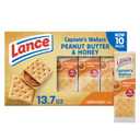 Lance Sandwich Crackers, Captain's Wafers Peanut Butter and Honey, 10 Packs, 6 Sandwiches Each (EXP 03/07/26)