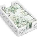 Guest Towel Holder Tray for Bathroom Napkin Holder Modern Disposable Hand Towel Holder Basket White Wooden Napkins Holder for Table Paper Rustic Bathroom Towel Tray Flat Wood Dinner Napkin Holder