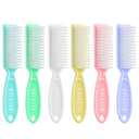 HOFASON 6 Pack Nail Brush for Cleaning Fingernails, Nail Brush Handle Grip Brush for Nail and Toenail Foot, Nail Dust Brush Manicure Pedicure Tools Scrubbing Brush Women Men Home Salon (Macaron)