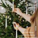 Christmas Tree Candles-Wand Remote-Crystal Ball Hooks-Suction Cups, 10 Pcs Battery Operated Window Candles, Flickering Warm Light, Xmas Home Ornaments, Wedding Party Decorations