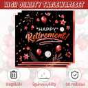 141Pcs Happy Retirement Party Decorations for 20 Guests - Rose Gold and Black Retirement Party Plates and Napkins Forks Cups Cutlery for Men Women Say Goodbye Supplies