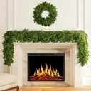 6FT Christmas Cedar Garland Realistic with Soft Pine Needles, Faux Greenery Pine Garland for Mantle Fireplace Staircase