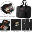 Wesoke Travel Duffel Tote Bag Black, Foldable Large Personal Item Bag Sport Gym Bag, Lightweight Carry On Bag Weekender Overnight Bag for Women and Men, Business Work Tote Nurse Dance Yoga Bag