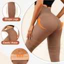Justay Fleece Lined Tights Women Warm Thermal Fake Translucent Pantyhose Thick Sheer Leggings for Winter Gifts (Brown), L