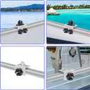 Bimini Top Brackets/Canopy Bracket with Aluminum Boat Track Bracket Base for Lund Sport Track/Versatrack System/Track Boat Accessories