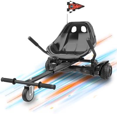 Awwscooter K1 Go-Kart Seat Attachment for Self-Balancing Scooters, Adjustable Frame Fits 6.5"/8"/10" Boards, Easy Install, Kids & Family Fun (Scooter Not Included)–Carbon Black - Missing Parts