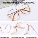 3 Pack Oversized Reading Glasses for Women Men, Large Super Light Frame Blue Light Blocking Readers Eyeglasses
