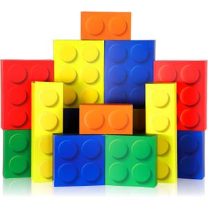 Zhanmai 7 Pcs Paper Building Blocks Boxes in 4 Size Mystery Party Stacking Props Brick Treat Gift Case for Birthday Game Favors Decorations Boys Girls