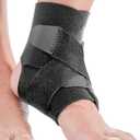 Mueller Adjustable Ankle Support, Black, One Size