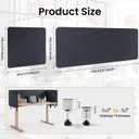 3-Pack Clamp-On Desk Dividers, 24 x 24 and 24 x 48 Inch, Dark Gray