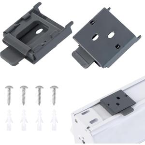 Metal Mounting Brackets Roller Blind Buckles Universal Replacement for Roller Shade (Grey)